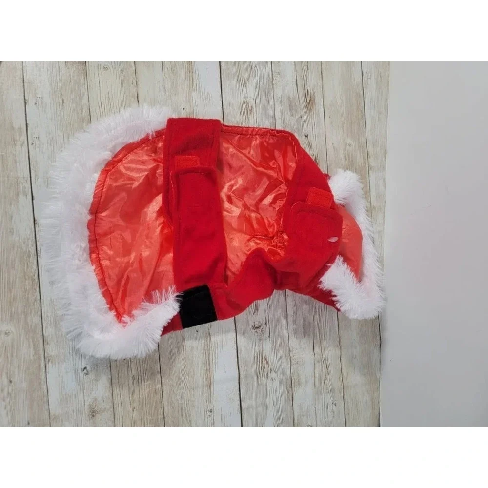 Pet Central Santa Suit Christmas‎ Holiday Dog Costume Red White XS 9
